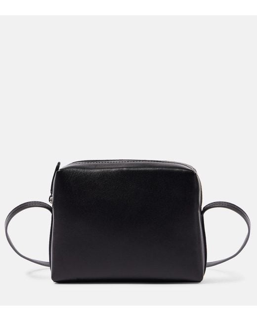 The Row Black Regent Leather Crossbody Bag