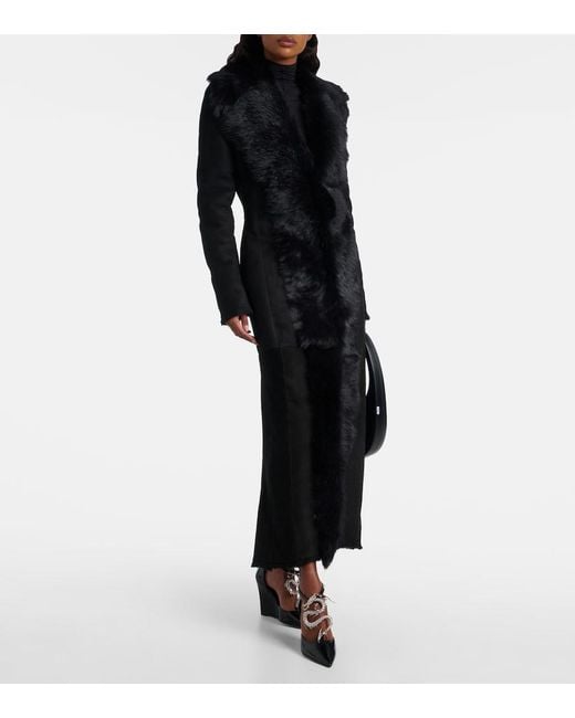 Coperni Black Dragon Embellished Leather Wedge Pumps