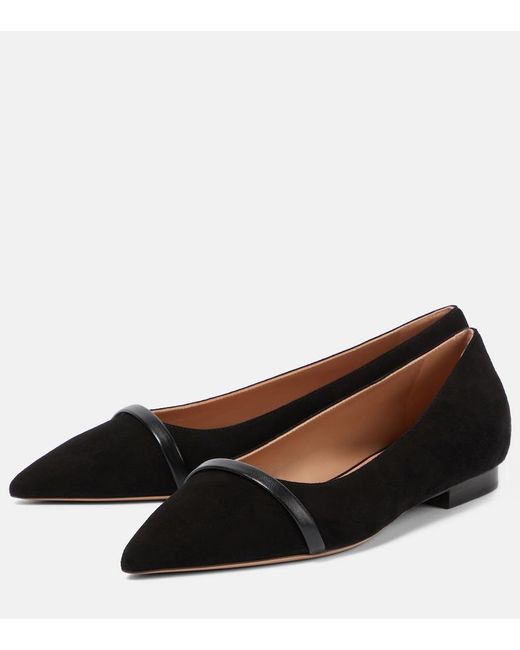 Malone Souliers Black Jhene Leather Ballet Flats