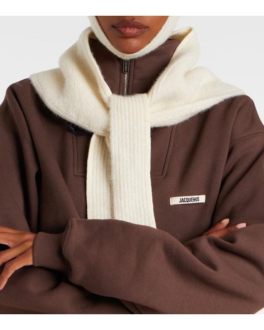 Jacquemus White Gros Grain Scarf