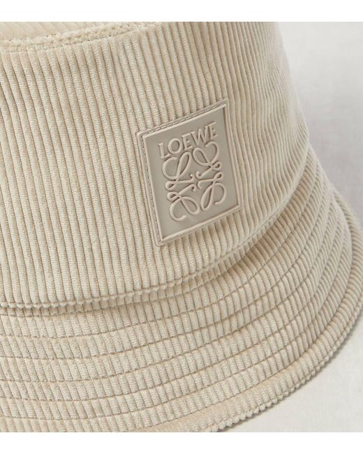 Loewe Natural Anagram Corduroy Bucket Hat