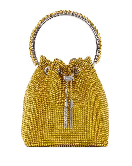 Jimmy Choo Bon Bon Embellished Bucket Bag in Yellow Lyst