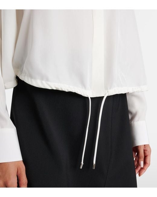 Loewe White Silk Top