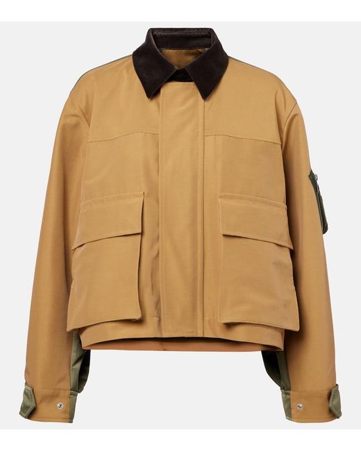 Sacai Natural Cotton-Blend Twill Blouson
