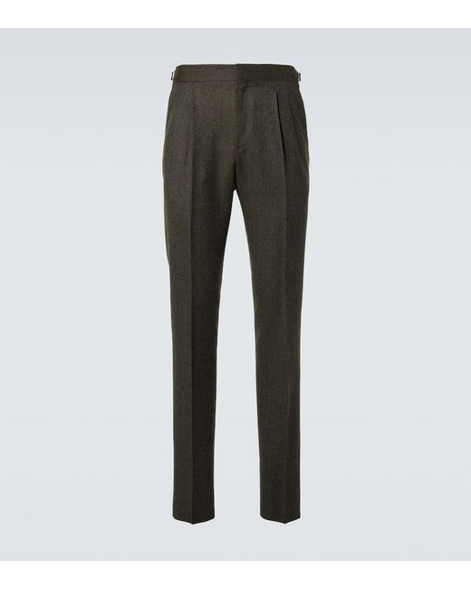 Loro Piana Gerade Hose Aus Tweed in Gray für Herren