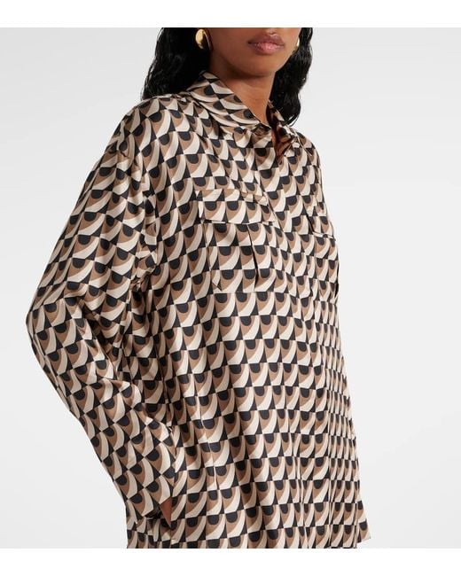 Max Mara White Fleur Floral Silk Maxi Dress