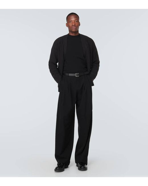 Cardigan Toile Iconographe de lana virgen Valentino de hombre de color Black