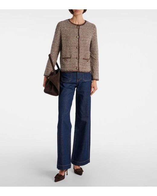 Veronica Beard Brown Brisa Tweed Jacket