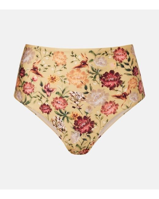 Agua Bendita White Floral Bikini Bottoms