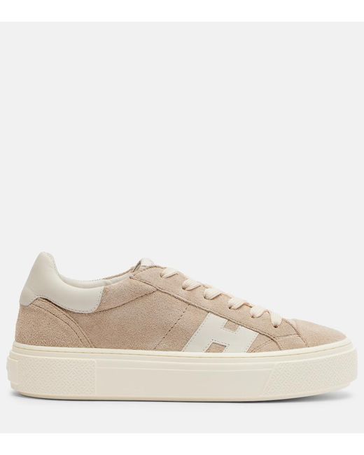 Hogan Natural H705 Allacciato H Suede Platform Sneakers