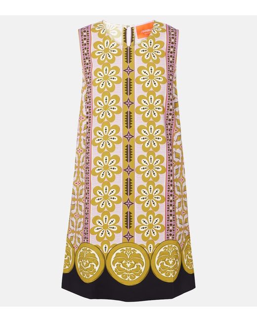 LaDoubleJ Yellow Minikleid Stretch Tunic Aus Satin