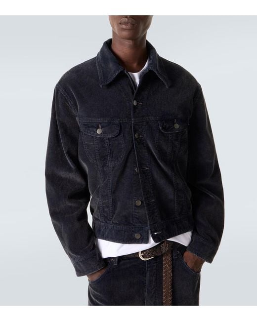 Studio Nicholson Blue X Aaron Levine Derby Cotton Corduroy Jacket for men