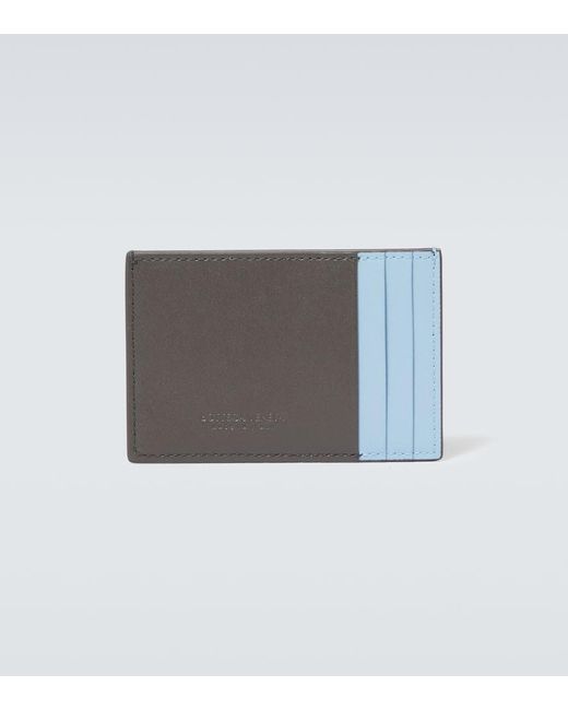 Bottega Veneta Kartenetui Cassette aus Leder in Gray für Herren