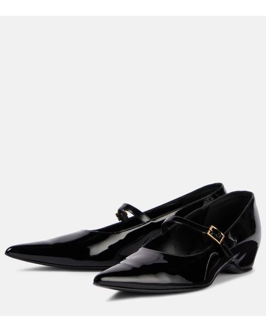 Khaite Black Sybil Mary Jane Ballerina Flats