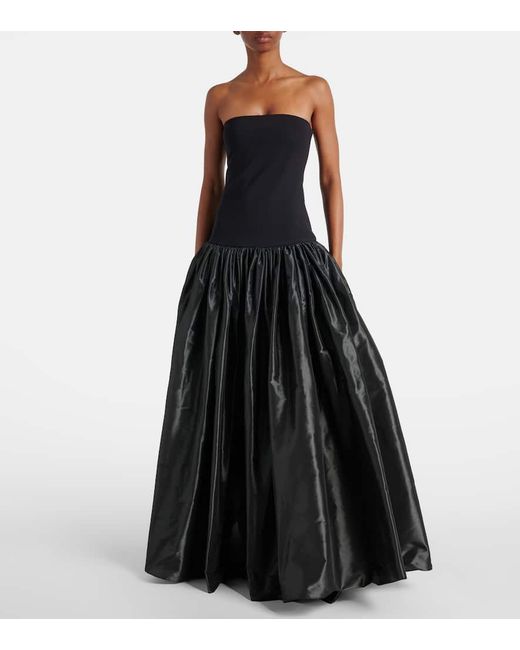 Coperni Black Taffeta Bustier Gown