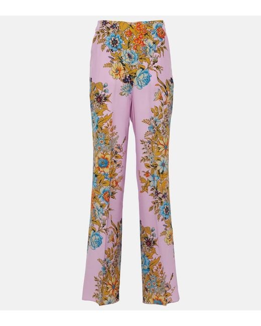 Etro Pink Silk Pants