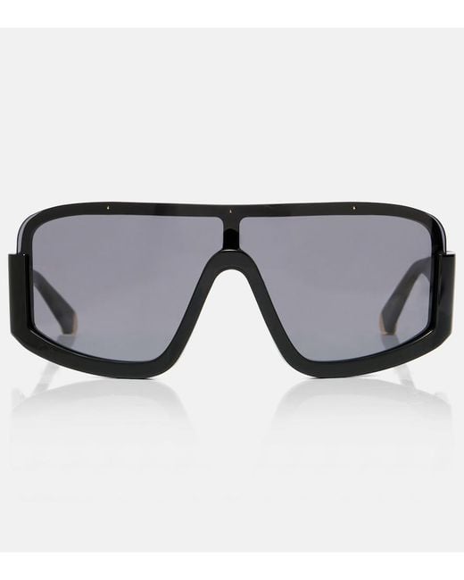 Stella McCartney Gray Logo Flat-Top Sunglasses