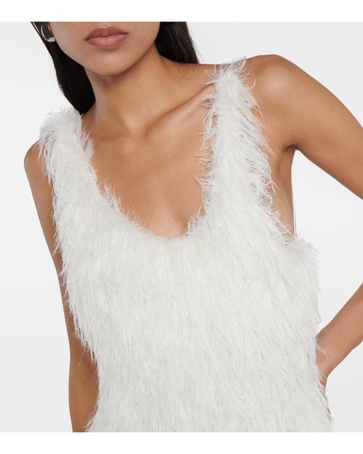 Coperni White Feather Minidress