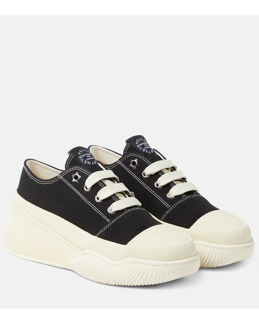 Stella McCartney Black Loop Canvas Low-Top Sneakers