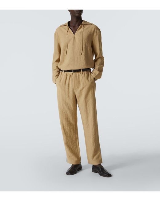 Pantalones Rectos De Tiro Medio Commas de hombre de color Natural