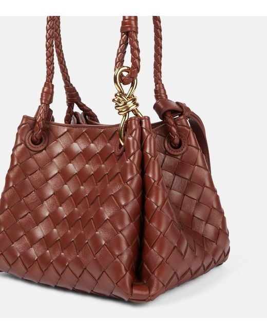 Bottega Veneta Brown Parachute Small Intrecciato Leather Tote Bag