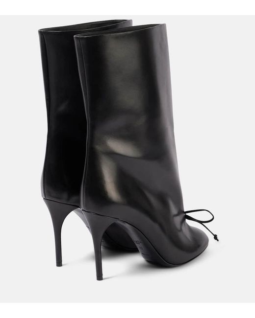 Alaïa Black Ankle Boots 90 Aus Leder