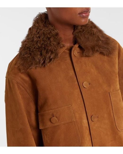 Plan C Brown Oversized Leather Jacket