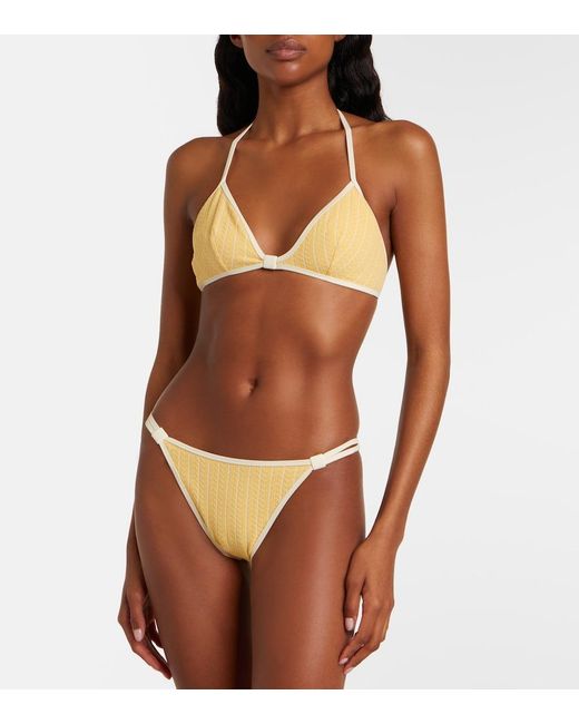 Eres White Sunscreen Striped Bikini Bottoms