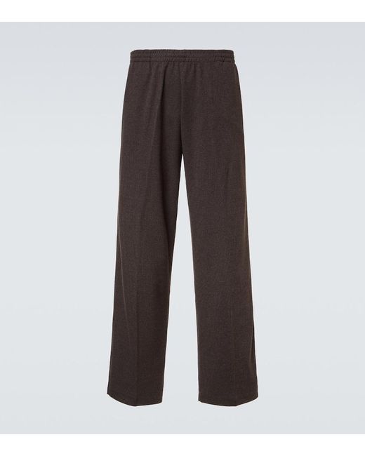 Our Legacy Brown Breeze Cotton And Wool-Blend Sweatpants for men
