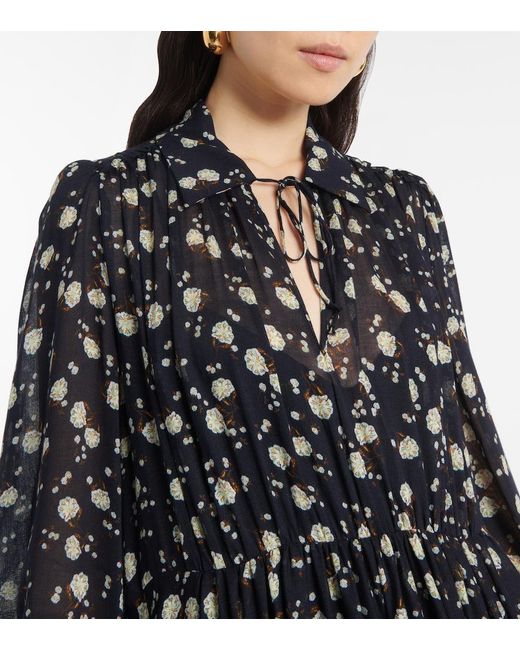 Dorothee Schumacher Black Floral Volumes Printed Maxi Dress