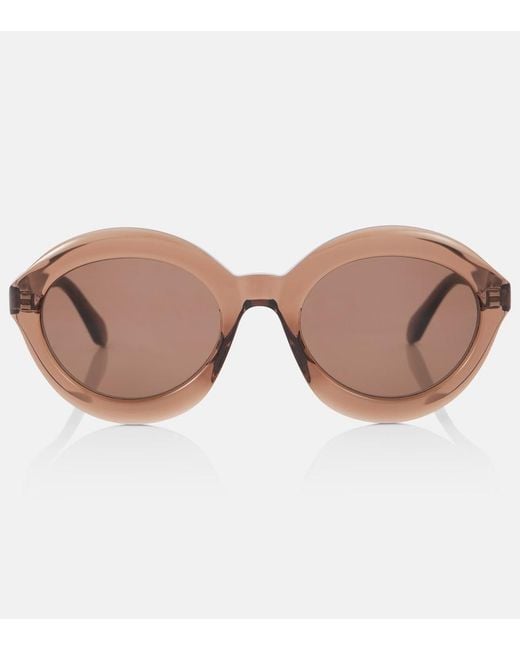 Alaïa Brown Round Sunglasses