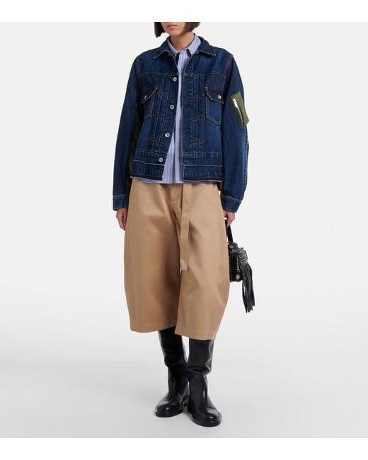 Sacai Blue Denim Bomber Jacket