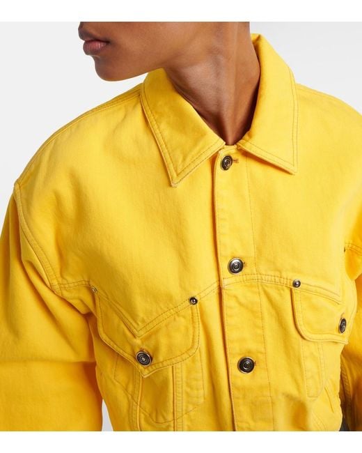Versace Yellow Denim Blouson Jacket