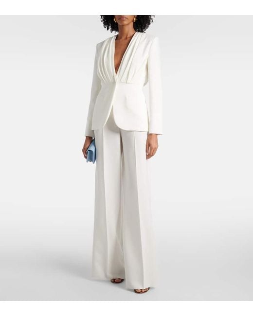 Pantalon Ample Abetone A Taille Haute Max Mara en coloris White