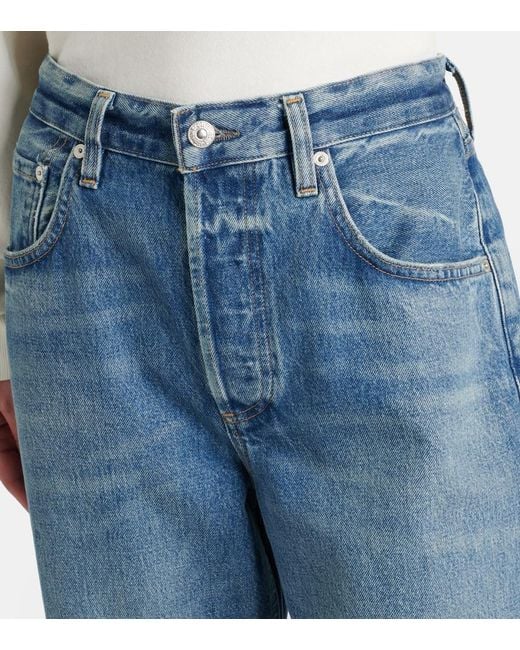 Citizens of Humanity Blue Dahlia Mid-Rise Straight Jeans
