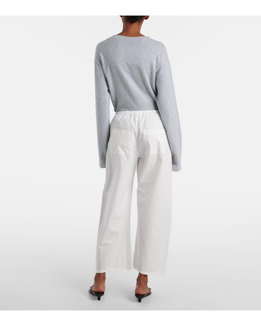 Pantalones Barrel Kyoto De Algodon Leset de color White