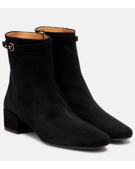 Tod's Black Suede Ankle Boots