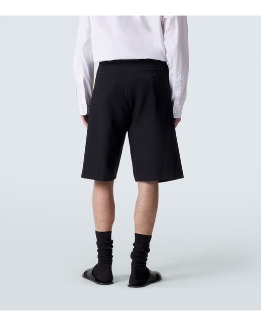 The Row Black Sayed Wool Shorts for men