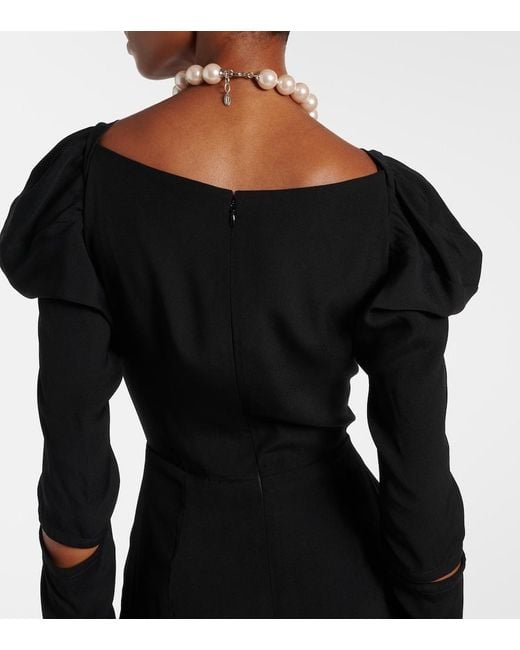 Vivienne Westwood Black Panther Draped Midi Dress