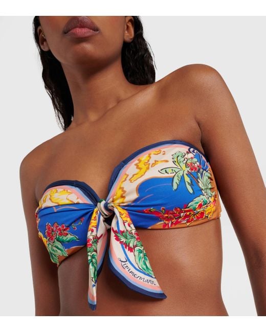 Zimmermann Blue Two Pieces Swimsuit