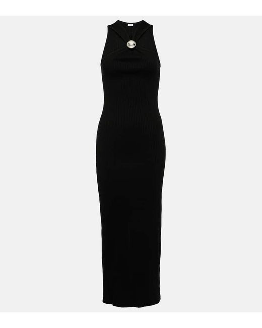 Vestido largo Anagram de algodon Loewe de color Black