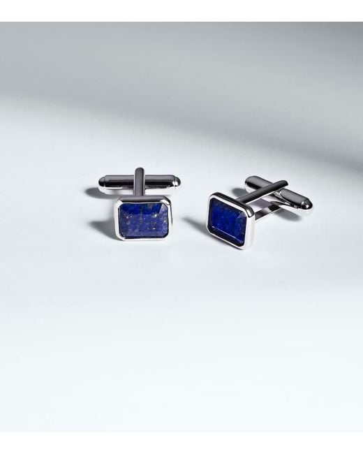 Mateo Blue Sterling Cufflinks With Lapis Lazuli for men