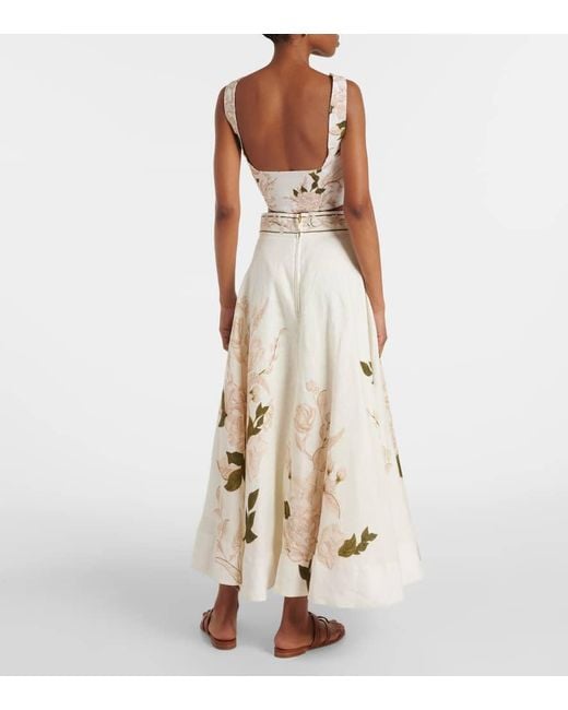 Top Raccourci Reserva Gardenia En Lin A Fleurs Agua Bendita en coloris White