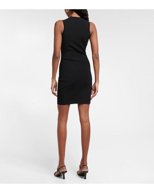 Victoria Beckham Black Vb Bodycon Knit Minidress