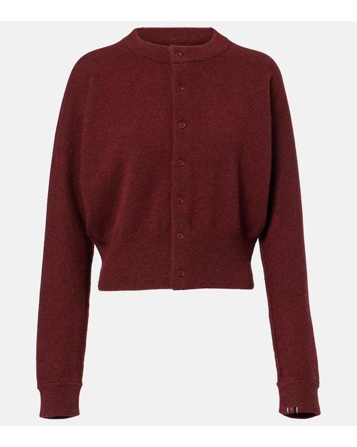 Extreme Cashmere Red Blouson Cashmere-Blend Cardigan