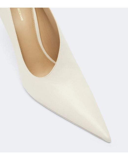 Victoria Beckham White Sloane Leather Pumps