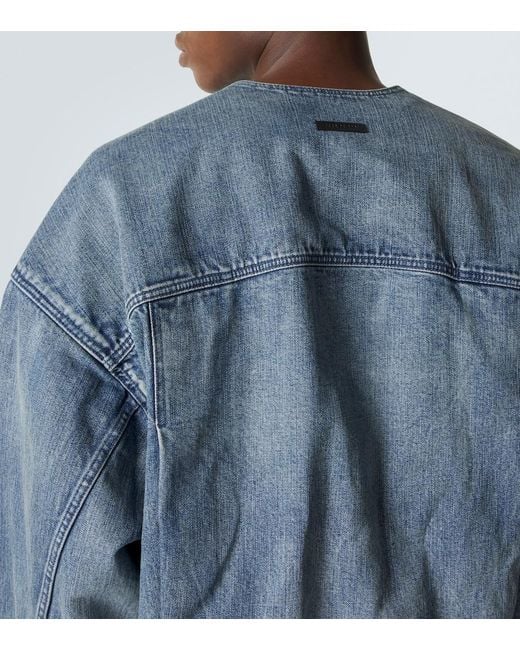 Fear Of God Blue Faded Denim Jacket for men