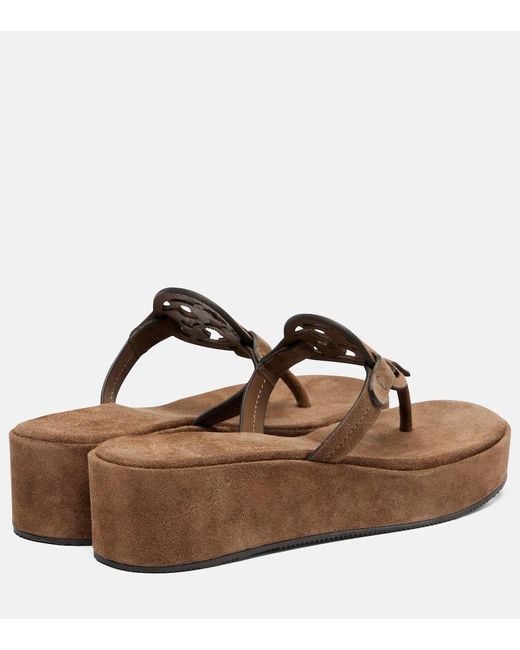 Tory Burch Brown Sandalen Miller 25 Aus Veloursleder
