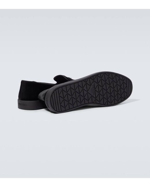 Prada Slip-Ons Aus Samt in Black für Herren
