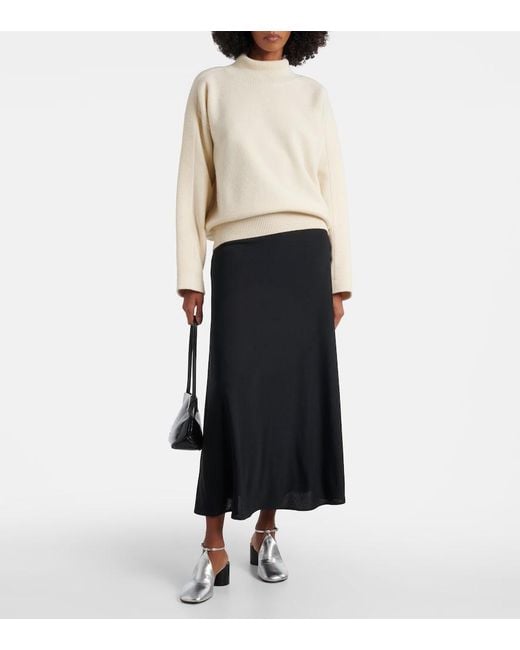 Jil Sander White Metallic Leather Pumps